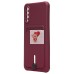 Чехол-накладка для Samsung A507 Galaxy A50s (бордовый) - SC304 с картхолдером