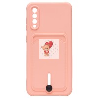 Чехол-накладка для Samsung A505 Galaxy A50 (светло-розовый) - SC304 с картхолдером