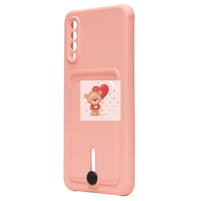 Чехол-накладка для Samsung A505 Galaxy A50 (светло-розовый) - SC304 с картхолдером