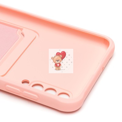 Чехол-накладка для Samsung A505 Galaxy A50 (светло-розовый) - SC304 с картхолдером