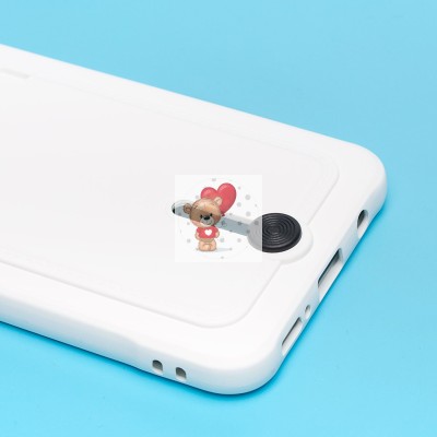 Чехол-накладка для Samsung A505 Galaxy A50 (белый) - SC304 с картхолдером