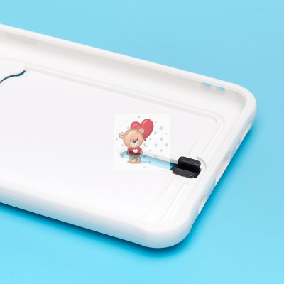 Чехол-накладка для Samsung A505 Galaxy A50 (белый) - SC304 с картхолдером