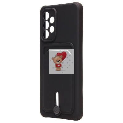 Чехол-накладка для Samsung A336 Galaxy A33 5G (черный) - SC304 с картхолдером