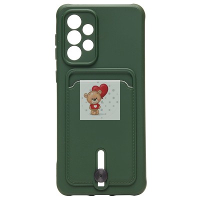 Чехол-накладка для Samsung A336 Galaxy A33 5G (темно-зеленый) - SC304 с картхолдером Чехол-накладка для Samsung A336 Galaxy A33 5G (темно-зеленый) - SC304 с картхолдером