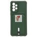 Чехол-накладка для Samsung A336 Galaxy A33 5G (темно-зеленый) - SC304 с картхолдером