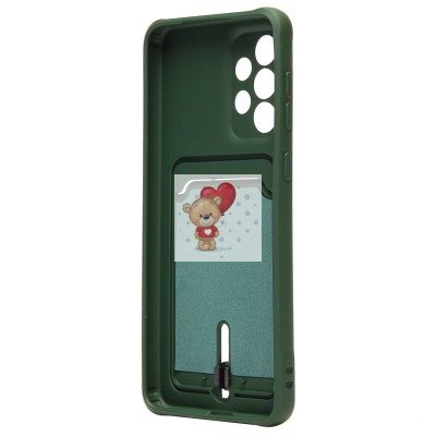 Чехол-накладка для Samsung A336 Galaxy A33 5G (темно-зеленый) - SC304 с картхолдером