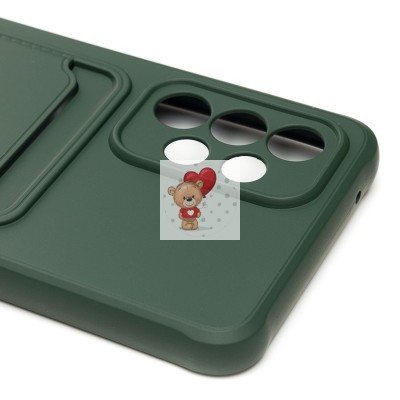 Чехол-накладка для Samsung A336 Galaxy A33 5G (темно-зеленый) - SC304 с картхолдером