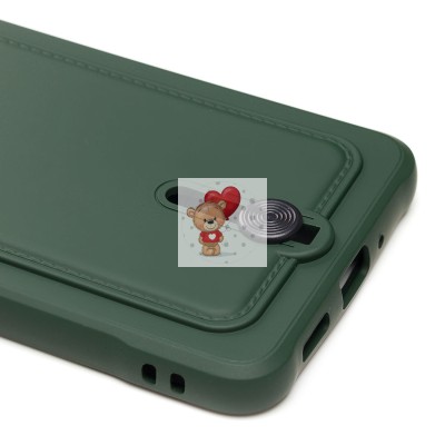 Чехол-накладка для Samsung A336 Galaxy A33 5G (темно-зеленый) - SC304 с картхолдером