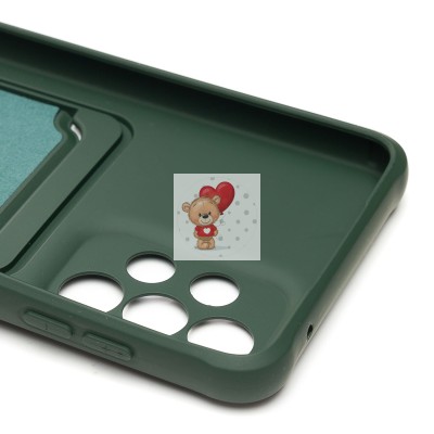 Чехол-накладка для Samsung A336 Galaxy A33 5G (темно-зеленый) - SC304 с картхолдером