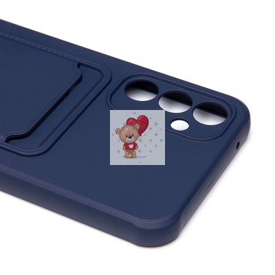 Чехол-накладка для Samsung A346 Galaxy A34 (темно-синий) - SC304 с картхолдером