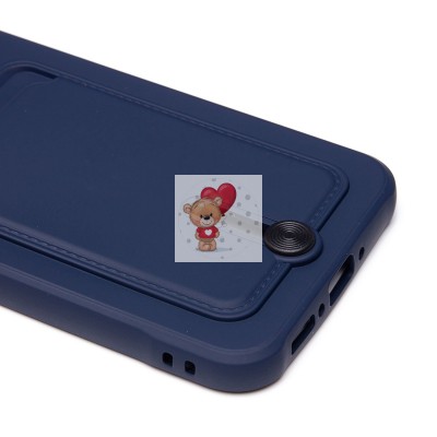 Чехол-накладка для Samsung A346 Galaxy A34 (темно-синий) - SC304 с картхолдером