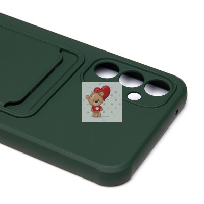 Чехол-накладка для Samsung A346 Galaxy A34 (темно-зеленый) - SC304 с картхолдером