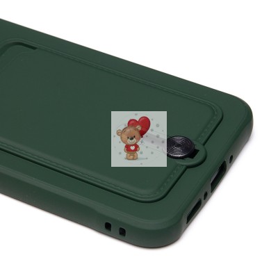 Чехол-накладка для Samsung A346 Galaxy A34 (темно-зеленый) - SC304 с картхолдером