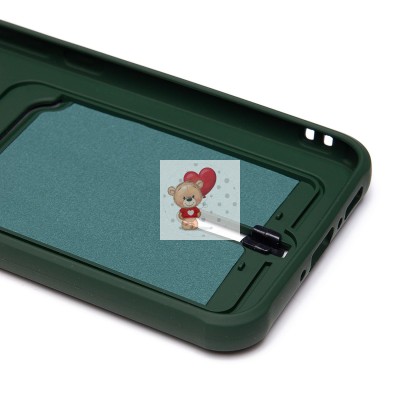 Чехол-накладка для Samsung A346 Galaxy A34 (темно-зеленый) - SC304 с картхолдером