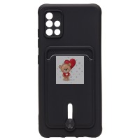 Чехол-накладка для Samsung A515 Galaxy A51 4G (черный) - SC304 с картхолдером