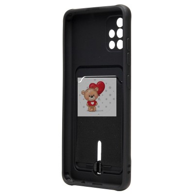 Чехол-накладка для Samsung A515 Galaxy A51 4G (черный) - SC304 с картхолдером