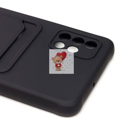 Чехол-накладка для Samsung A515 Galaxy A51 4G (черный) - SC304 с картхолдером