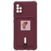 Чехол-накладка для Samsung A515 Galaxy A51 4G (бордовый) - SC304 с картхолдером