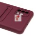 Чехол-накладка для Samsung A515 Galaxy A51 4G (бордовый) - SC304 с картхолдером