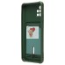 Чехол-накладка для Samsung A515 Galaxy A51 4G (темно-зеленый) - SC304 с картхолдером