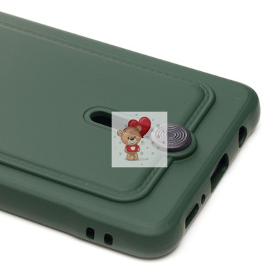 Чехол-накладка для Samsung A515 Galaxy A51 4G (темно-зеленый) - SC304 с картхолдером