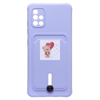 Чехол-накладка для Samsung A515 Galaxy A51 4G (темно-фиолетовый) - SC304 с картхолдером Чехол-накладка для Samsung A515 Galaxy A51 4G (темно-фиолетовый) - SC304 с картхолдером