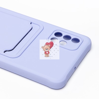 Чехол-накладка для Samsung A515 Galaxy A51 4G (темно-фиолетовый) - SC304 с картхолдером