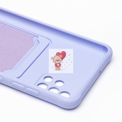 Чехол-накладка для Samsung A515 Galaxy A51 4G (темно-фиолетовый) - SC304 с картхолдером