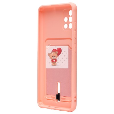 Чехол-накладка для Samsung A515 Galaxy A51 4G (светло-розовый) - SC304 с картхолдером