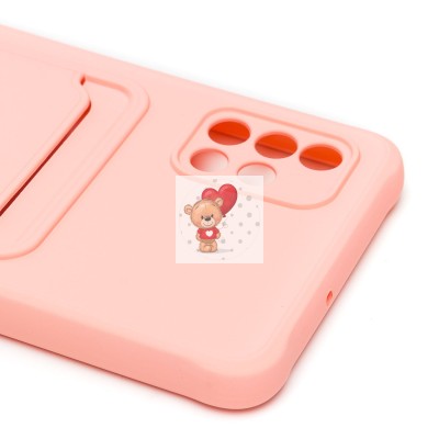 Чехол-накладка для Samsung A515 Galaxy A51 4G (светло-розовый) - SC304 с картхолдером