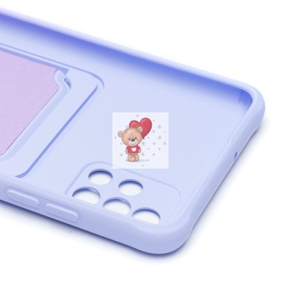 Чехол-накладка для Samsung A515 Galaxy A51 4G (светло-фиолетовый) - SC304 с картхолдером