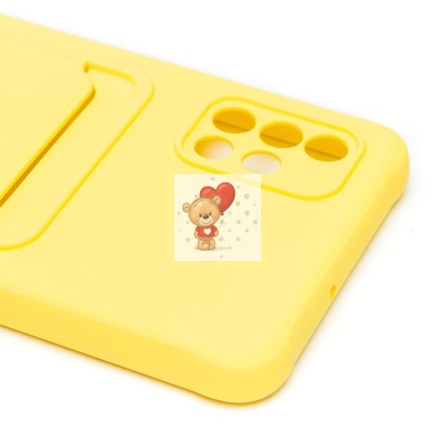 Чехол-накладка для Samsung A515 Galaxy A51 4G (желтый) - SC304 с картхолдером