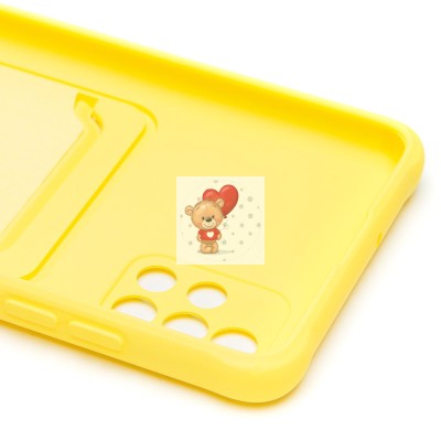 Чехол-накладка для Samsung A515 Galaxy A51 4G (желтый) - SC304 с картхолдером