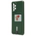 Чехол-накладка для Samsung A536 Galaxy A53 5G (темно-зеленый) - SC304 с картхолдером
