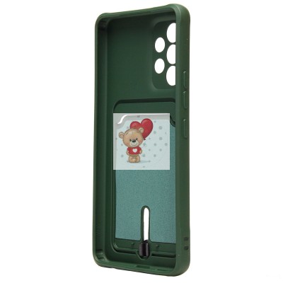 Чехол-накладка для Samsung A536 Galaxy A53 5G (темно-зеленый) - SC304 с картхолдером