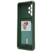 Чехол-накладка для Samsung A536 Galaxy A53 5G (темно-зеленый) - SC304 с картхолдером