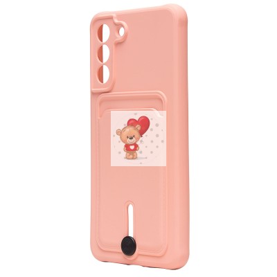 Чехол-накладка для Samsung G990 Galaxy S21FE (светло-розовый) - SC304 с картхолдером Чехол-накладка для Samsung G990 Galaxy S21FE (светло-розовый) - SC304 с картхолдером