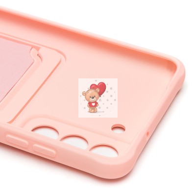 Чехол-накладка для Samsung G990 Galaxy S21FE (светло-розовый) - SC304 с картхолдером Чехол-накладка для Samsung G990 Galaxy S21FE (светло-розовый) - SC304 с картхолдером