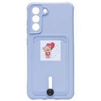 Чехол-накладка для Samsung G990 Galaxy S21FE (светло-фиолетовый) - SC304 с картхолдером