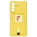 Чехол-накладка для Samsung G990 Galaxy S21FE (желтый) - SC304 с картхолдером