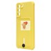 Чехол-накладка для Samsung G990 Galaxy S21FE (желтый) - SC304 с картхолдером