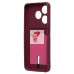 Чехол-накладка для Tecno Spark 10 4G (бордовый) - SC304 с картхолдером Чехол-накладка для Tecno Spark 10 4G (бордовый) - SC304 с картхолдером