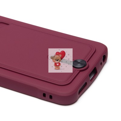 Чехол-накладка для Tecno Spark 10 4G (бордовый) - SC304 с картхолдером Чехол-накладка для Tecno Spark 10 4G (бордовый) - SC304 с картхолдером