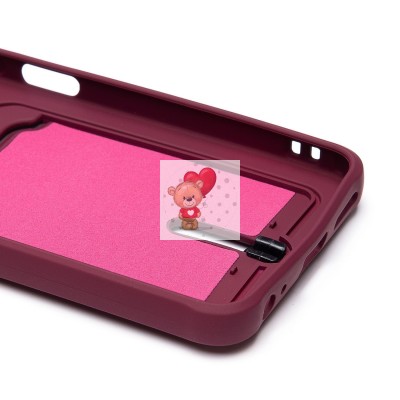 Чехол-накладка для Tecno Spark 10 4G (бордовый) - SC304 с картхолдером Чехол-накладка для Tecno Spark 10 4G (бордовый) - SC304 с картхолдером