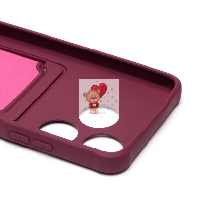 Чехол-накладка для Tecno Spark 10 4G (бордовый) - SC304 с картхолдером Чехол-накладка для Tecno Spark 10 4G (бордовый) - SC304 с картхолдером