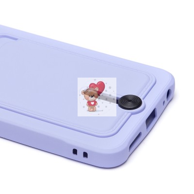 Чехол-накладка для Tecno Spark 10 4G (светло-фиолетовый) - SC304 с картхолдером