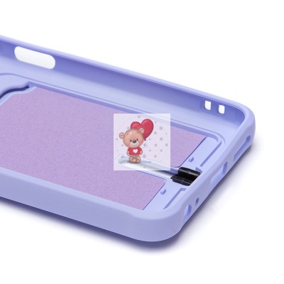 Чехол-накладка для Tecno Spark 10 4G (светло-фиолетовый) - SC304 с картхолдером