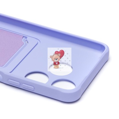 Чехол-накладка для Tecno Spark 10 4G (светло-фиолетовый) - SC304 с картхолдером