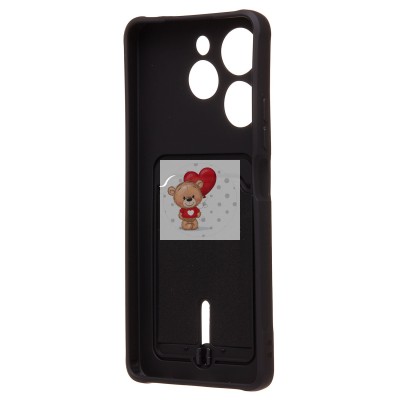 Чехол-накладка для Tecno Spark 10 Pro (черный) - SC304 с картхолдером