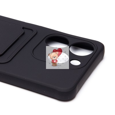 Чехол-накладка для Tecno Spark 10 Pro (черный) - SC304 с картхолдером